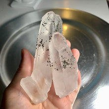 Load image into Gallery viewer, Rare - pyrite on clear quartz cluster 07