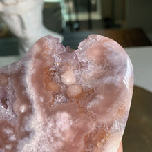 Load image into Gallery viewer, High quality - druzy pink amethyst flower agate heart