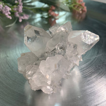 Load image into Gallery viewer, Top quality diamond apophyllite on blue calcedony 02