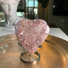 Load image into Gallery viewer, High quality - pink amethyst heart flower agate heart