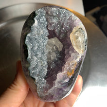 Load image into Gallery viewer, Rare - surgery rainbow amethyst with calcite tower