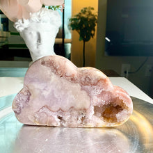 Load image into Gallery viewer, Pink amethyst druzy cloud pink amethyst cloud carving