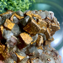 Load image into Gallery viewer, Super rare - calcite with rainbow calcopyrite calcite with calcopyrite 01