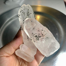 Load image into Gallery viewer, Rare - pyrite on clear quartz cluster 07