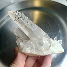 Load image into Gallery viewer, Rare - pyrite on quartz cluster pyrote with clear quartz 04