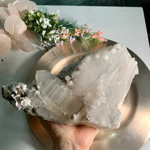 Load image into Gallery viewer, Rare - calcite with calcopyrite on quartz