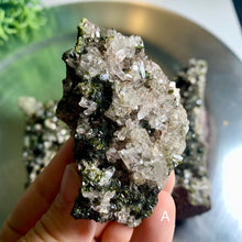 Load image into Gallery viewer, Gemmy epidote quartz cluster 01