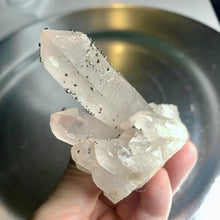 Load image into Gallery viewer, Rare - pyrite on quartz cluster pyrote with clear quartz 04