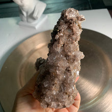 Load image into Gallery viewer, Rare - diamond calcite with chalcopyrite on quartz