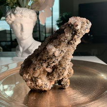 Load image into Gallery viewer, Rare - diamond calcite with chalcopyrite on quartz