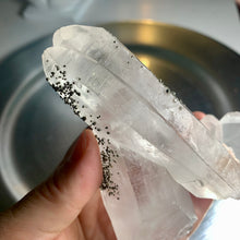 Load image into Gallery viewer, Rare - pyrite on clear quartz cluster 07