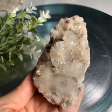 Load image into Gallery viewer, Diamond apophyllite with stilbite on pink calcedony 05