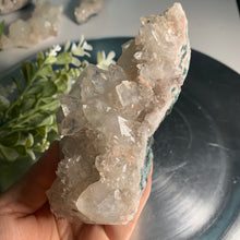 Load image into Gallery viewer, Diamond apophyllite with stilbite on pink calcedony / apophyllite cluster 04