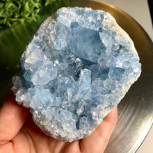 Load image into Gallery viewer, High quality gemmy blue celestite cluster