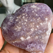 Load image into Gallery viewer, High quality - pink amethyst flower agate heart
