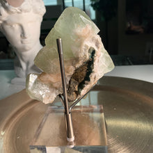 Load image into Gallery viewer, Rare - Cubic green apophyllite with pink stilbite 01
