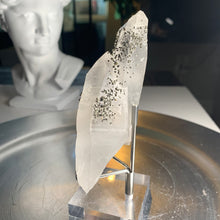 Load image into Gallery viewer, Rare - pyrite on clear quartz cluster 07