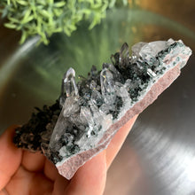 Load image into Gallery viewer, New found - green chlorite lemurian quartz cluster 14