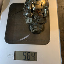 Load image into Gallery viewer, Large pyrite skull druzy pyrite skull