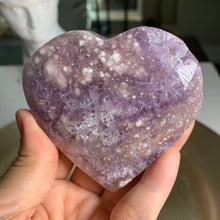 Load image into Gallery viewer, High quality - pink amethyst flower agate heart