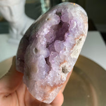 Load image into Gallery viewer, Top quality - pink amethyst druzy heart flower agate heart