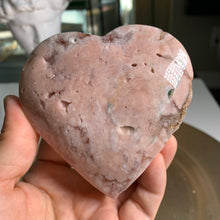 Load image into Gallery viewer, Rare found  - top quality druzy pink amethyst heart flower agate heart