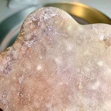 Load image into Gallery viewer, Pink amethyst flower pink amethyst druzy carving