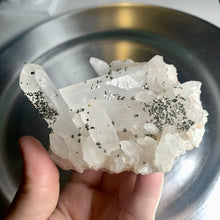 Load image into Gallery viewer, Pyrite on quartz cluster pyrite with quartz crystal 01