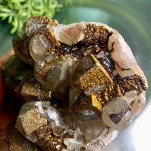 Load image into Gallery viewer, Super rare - rainbow calcopyrite coated calcite calcopyrite on calcite 02