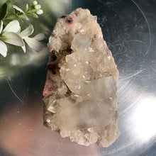 Load image into Gallery viewer, Diamond apophyllite with stilbite on pink calcedony 05