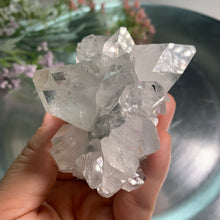 Load image into Gallery viewer, Top quality diamond apophyllite on blue calcedony 02