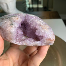 Load image into Gallery viewer, Top quality - pink amethyst druzy heart flower agate heart