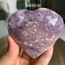 Load image into Gallery viewer, High quality - pink amethyst flower agate heart
