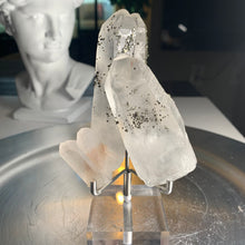 Load image into Gallery viewer, Rare - pyrite on clear quartz cluster 07