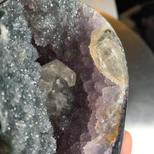 Load image into Gallery viewer, Rare - surgery rainbow amethyst with calcite tower
