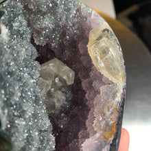 Load image into Gallery viewer, Rare - surgery rainbow amethyst with calcite tower