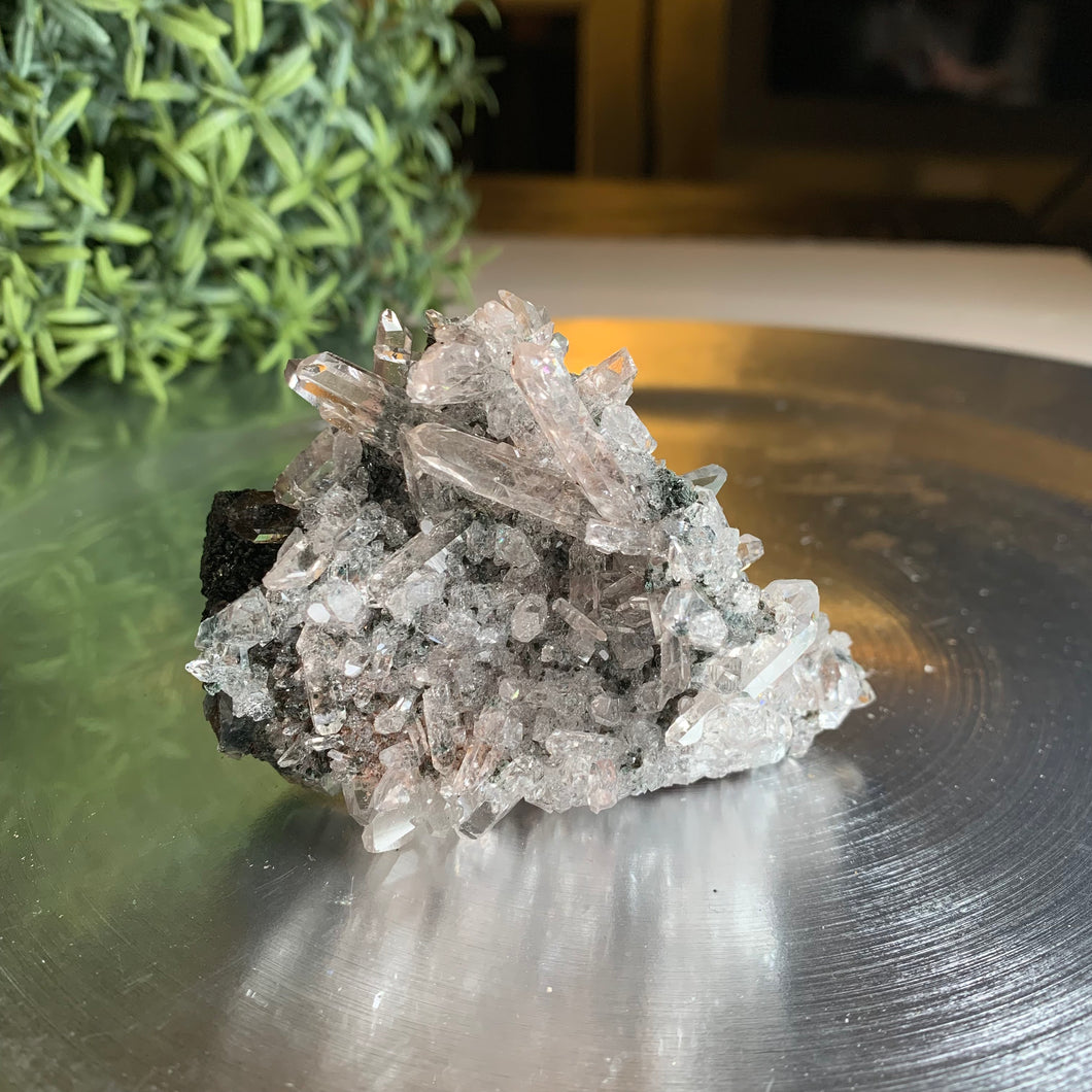 New found - green chlorite pink lemurian quartz 12