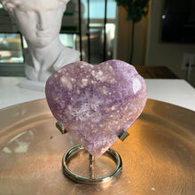 Load image into Gallery viewer, High quality - pink amethyst flower agate heart