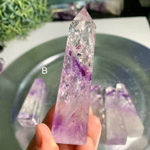 Load image into Gallery viewer, Top quality phantom amethyst tower amethyst obelisk crystal tower