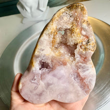 Load image into Gallery viewer, Pink amethyst druzy cloud pink amethyst cloud carving
