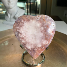 Load image into Gallery viewer, High quality - pink amethyst heart flower agate heart