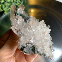 Load image into Gallery viewer, New found - green chlorite pink lemurian quartz cluster : Columbia quartz 17
