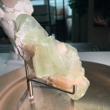Load image into Gallery viewer, Rare - Cubic green apophyllite with pink stilbite 01