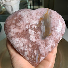 Load image into Gallery viewer, Top quality - pink amethyst flower agate druzy heart