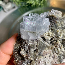 Load image into Gallery viewer, Yaogangxian fluorite with arsenopyrite matrix and / Yaogangxian Mine 02