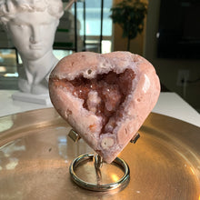 Load image into Gallery viewer, Rare found  - top quality druzy pink amethyst heart flower agate heart