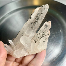 Load image into Gallery viewer, Rare - pyrite on quartz cluster pyrote with clear quartz 04