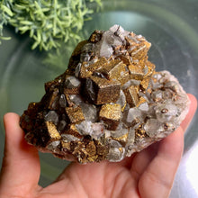 Load image into Gallery viewer, Super rare - calcite with rainbow calcopyrite calcite with calcopyrite 01