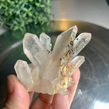 Load image into Gallery viewer, Rare - pyrite on quartz cluster pyrite with clear quartz cluster 09