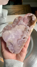 Load and play video in Gallery viewer, Pink amethyst druzy cloud pink amethyst cloud carving